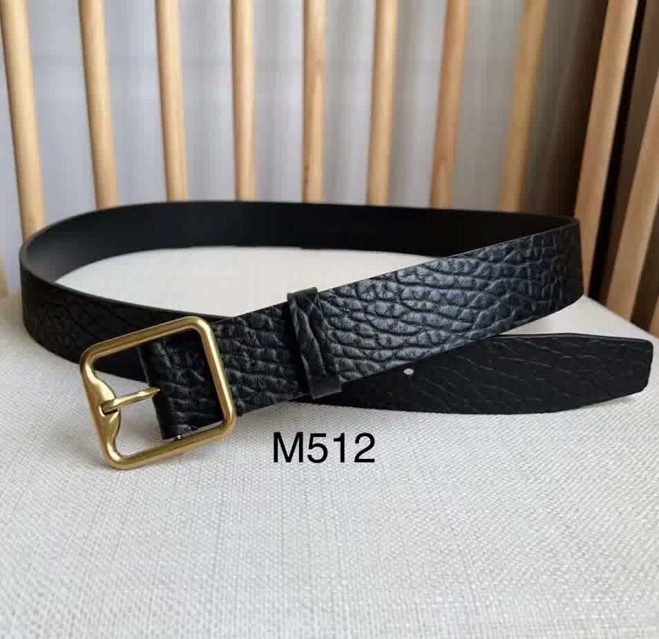 Golden Burberry Silver Premium Quality Leather Belt
