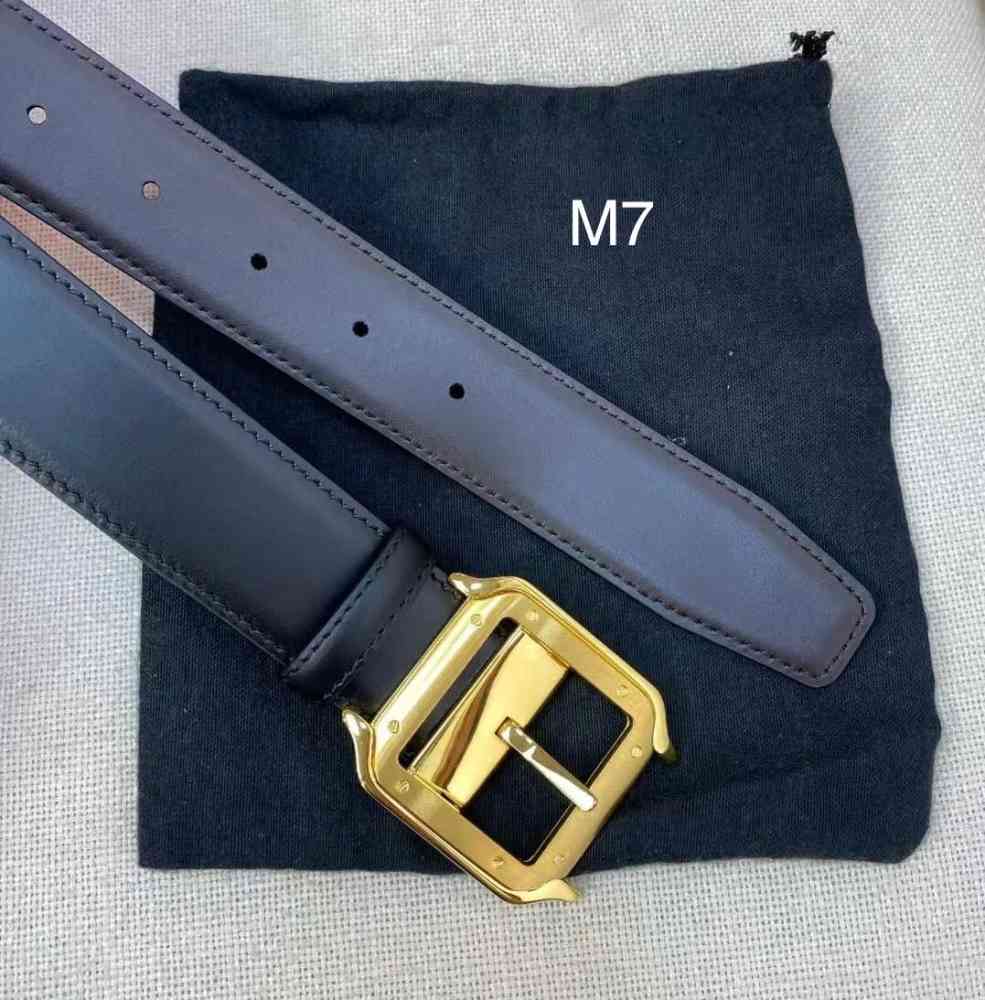 Blue & golden Cartier Black & silver Premium Quality Leather Belt