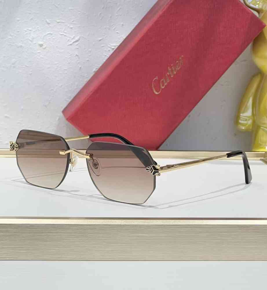 Brown Cartier Blue Luxury Sunglasses
