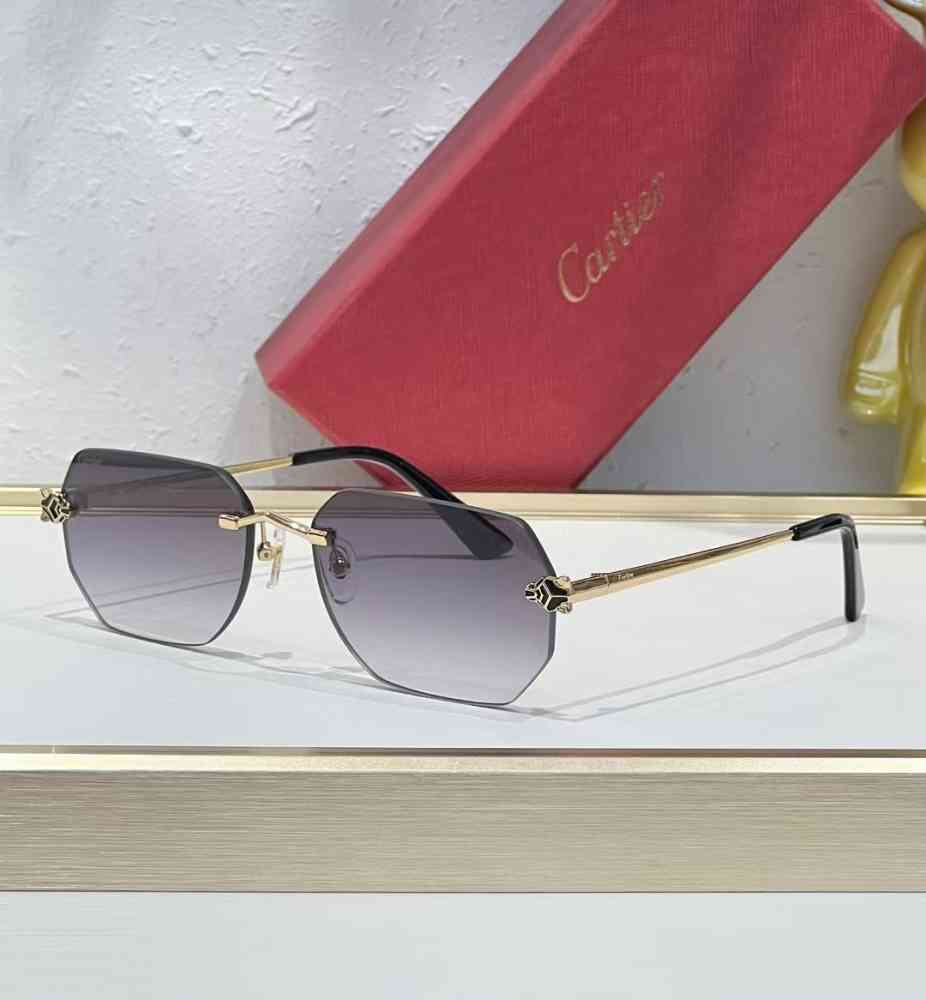 Golden & Grey Cartier Blue Luxury Sunglasses