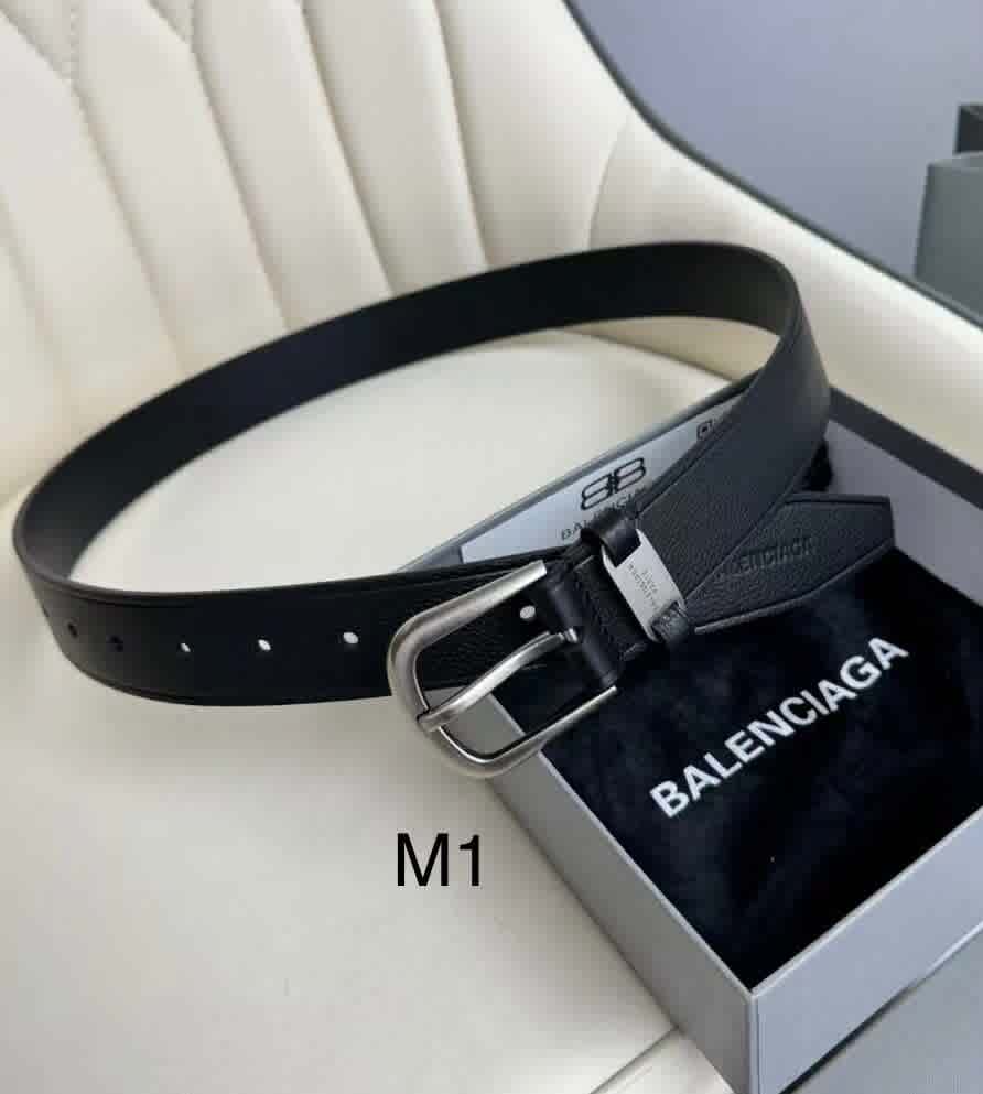 Silver Balenciaga Golden Premium Quality Leather Belt