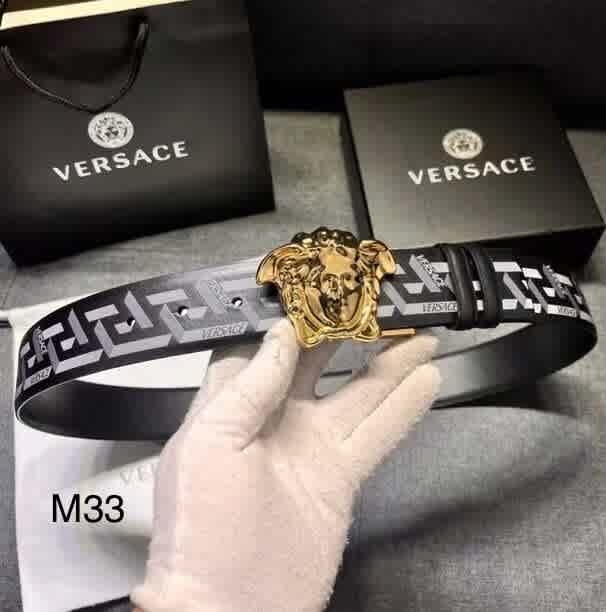 Versace Golden Premium Quality Leather Belt-thumb-0