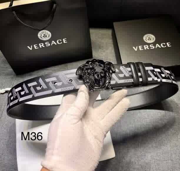 Black Versace Golden Premium Quality Leather Belt