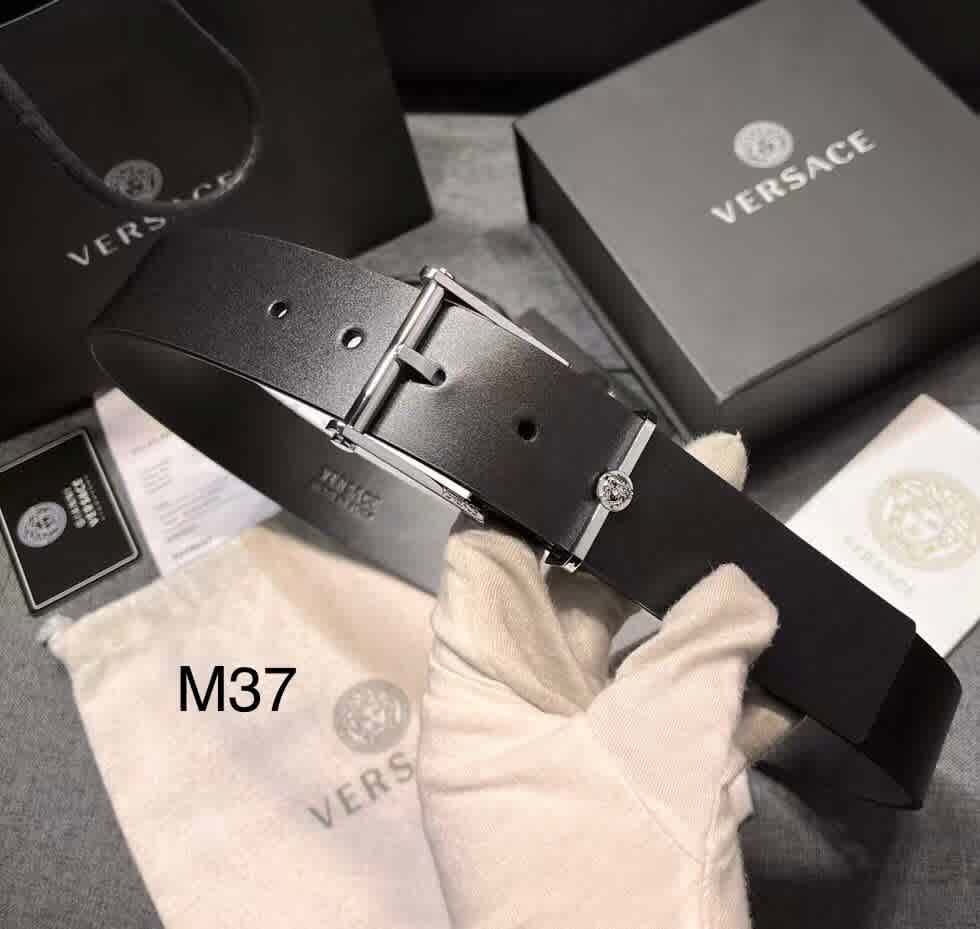 Silver Versace Golden Premium Quality Leather Belt