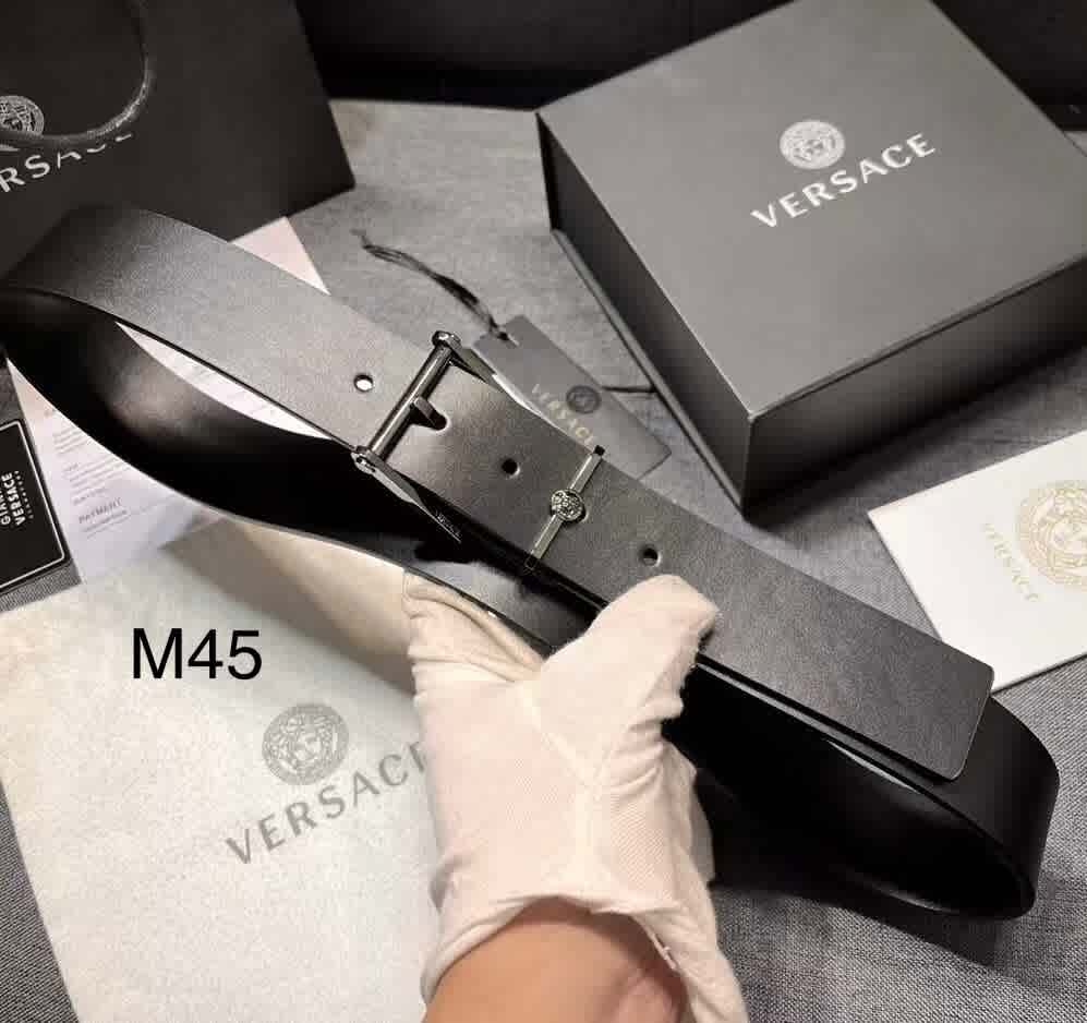 Black Versace Golden Premium Quality Leather Belt