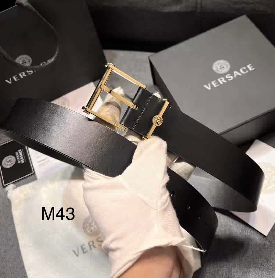 Versace Golden Premium Quality Leather Belt-thumb-0