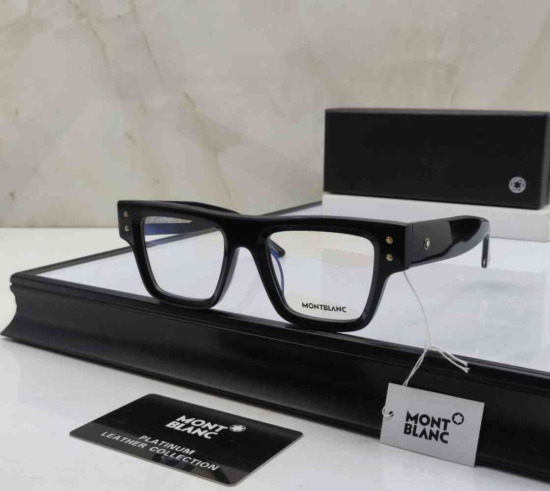 Black & Silver Mont Blanc Black & Golden Luxury Sunglasses