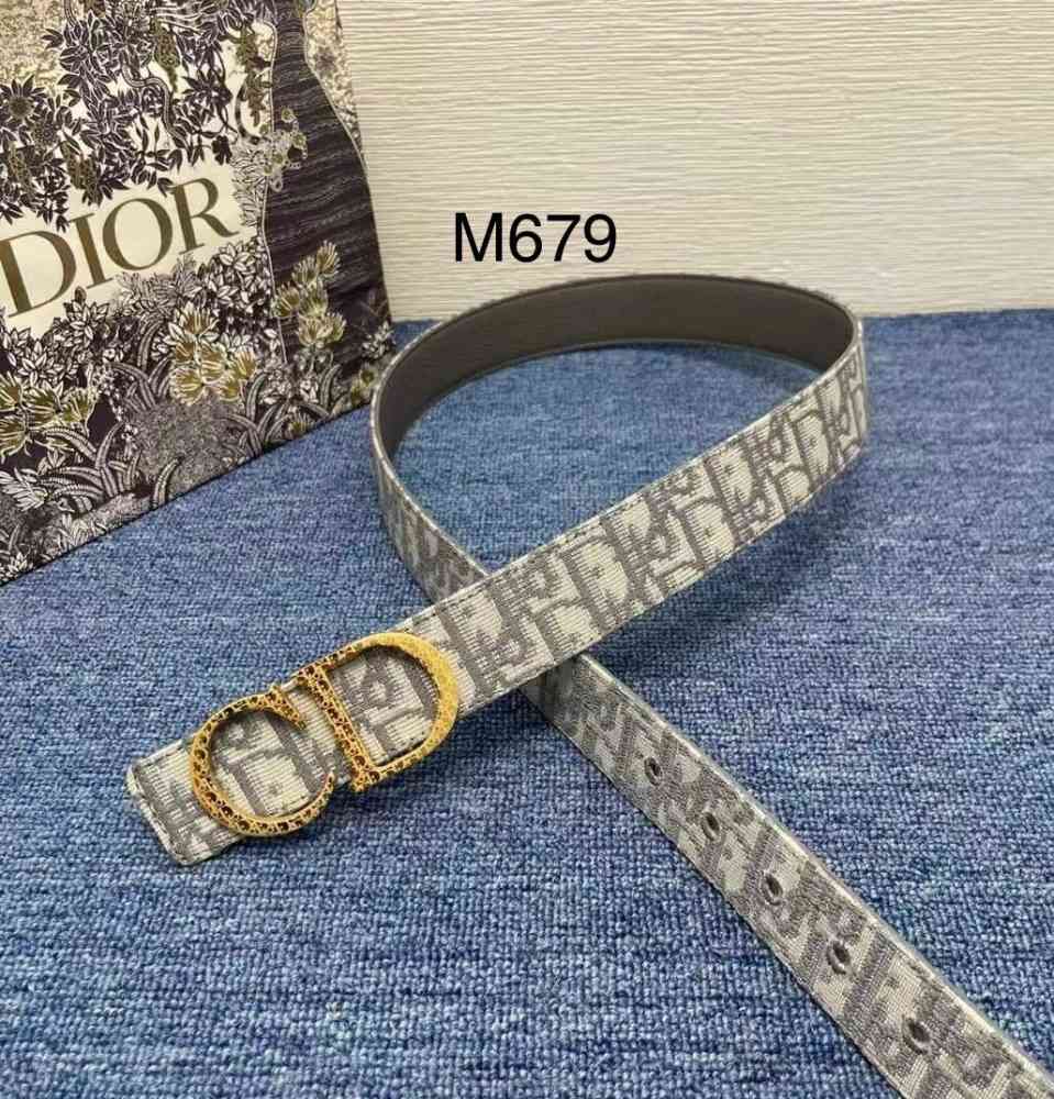 Golden Dior Black Premium Quality Leather Belt