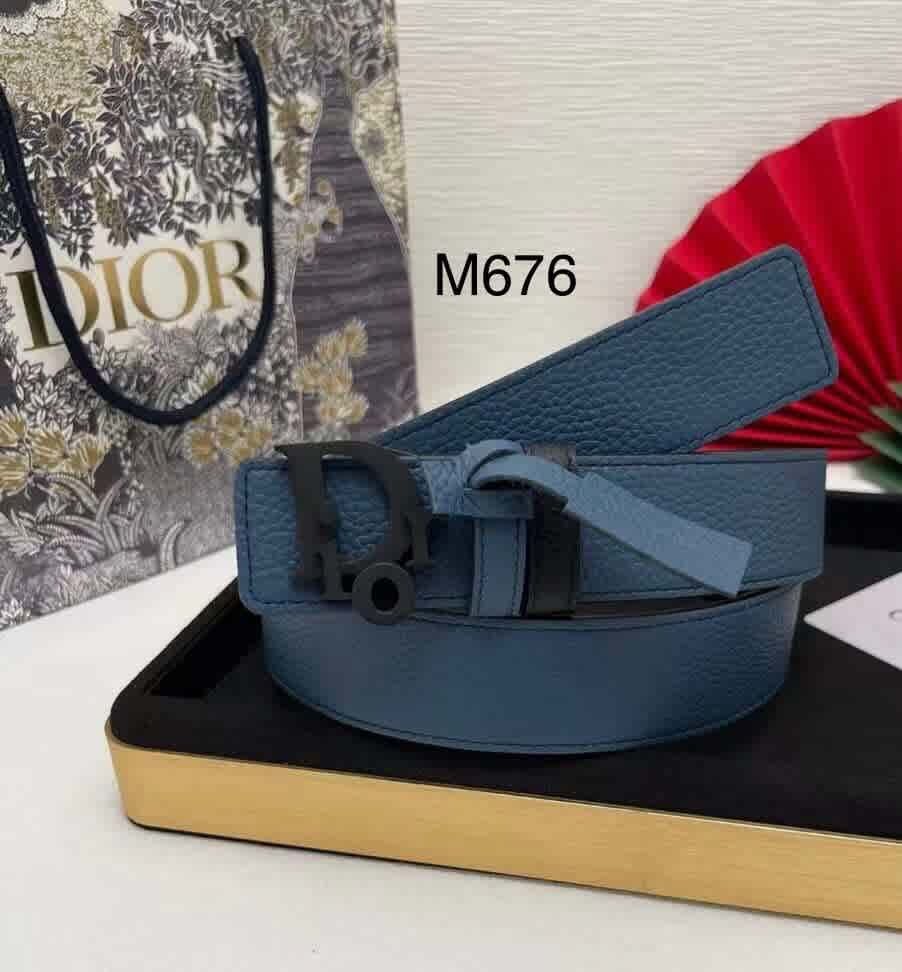 Black Dior Golden Premium Quality Leather Belt
