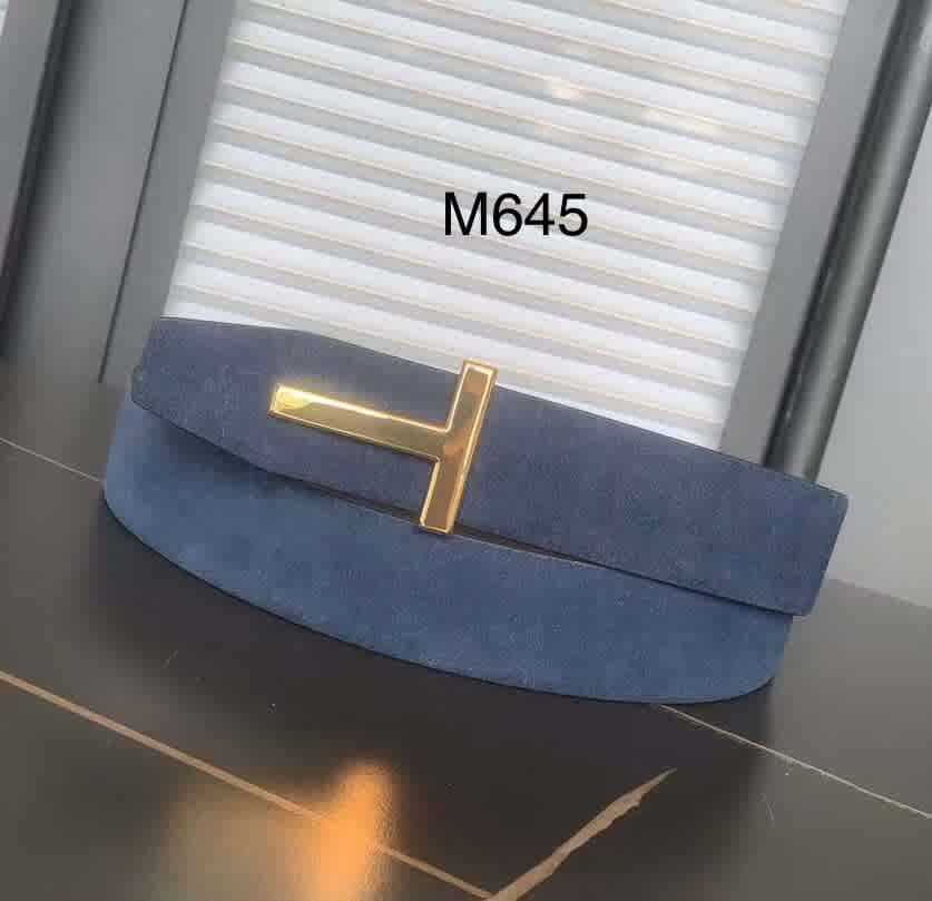 Blue Tom Ford Grey Premium Quality Leather Belt