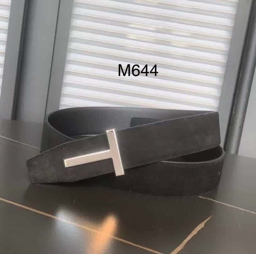 Black Tom Ford Grey Premium Quality Leather Belt