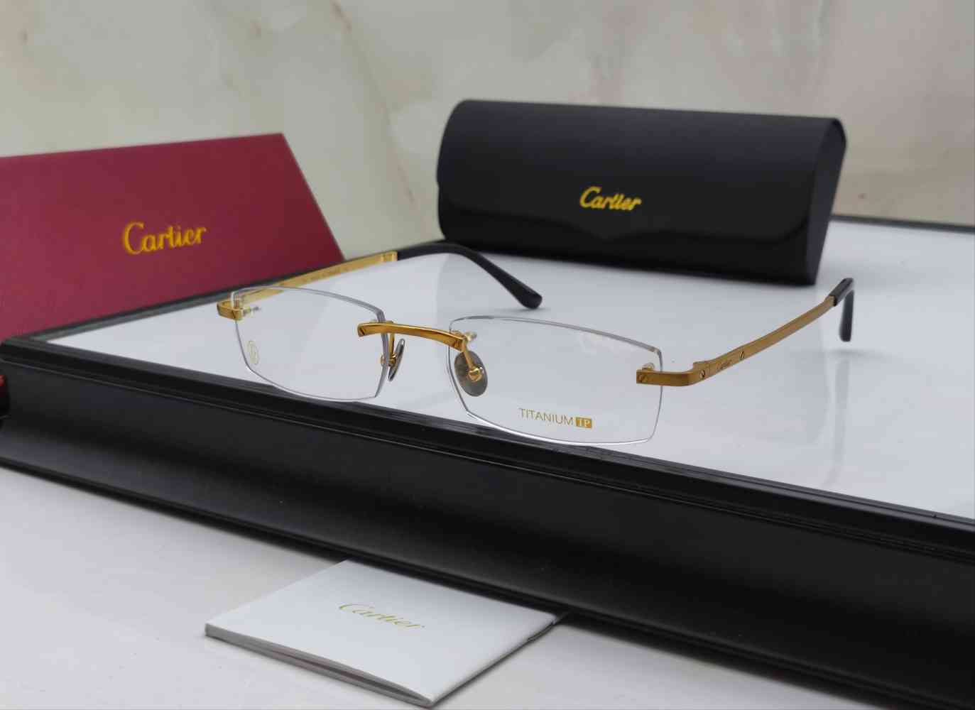 Cartier Golden Luxury Sunglasses-thumb-0