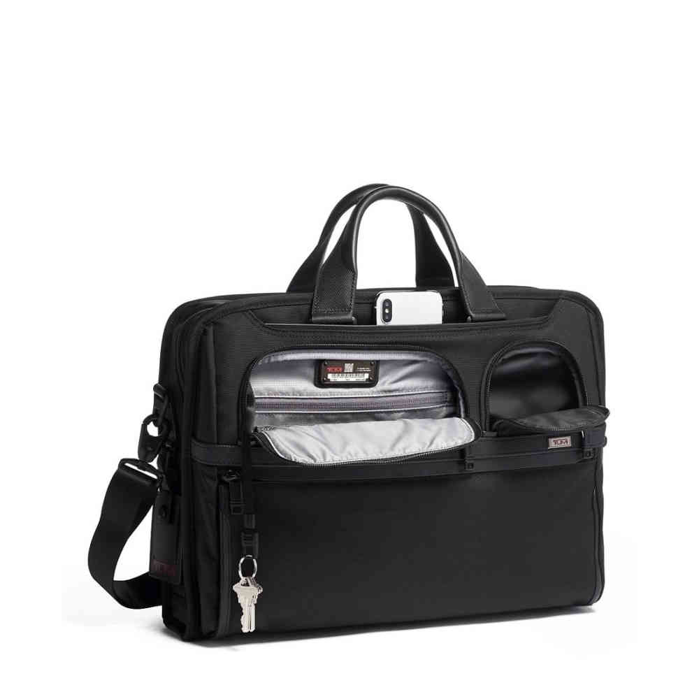 Tumi Expandable Organizer Laptop Briefcase Black Bag-3