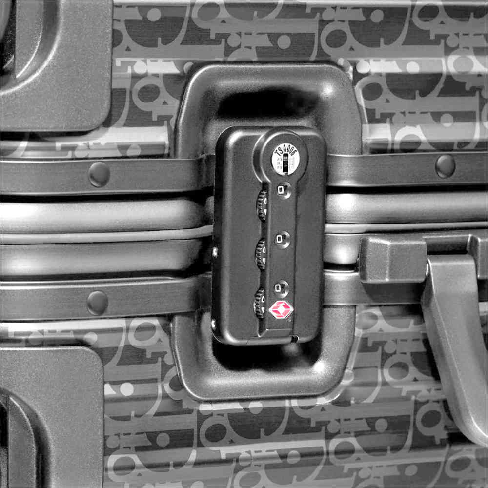 Dior & Rimowa dark Grey Premium Cabin Trolley Bag-3