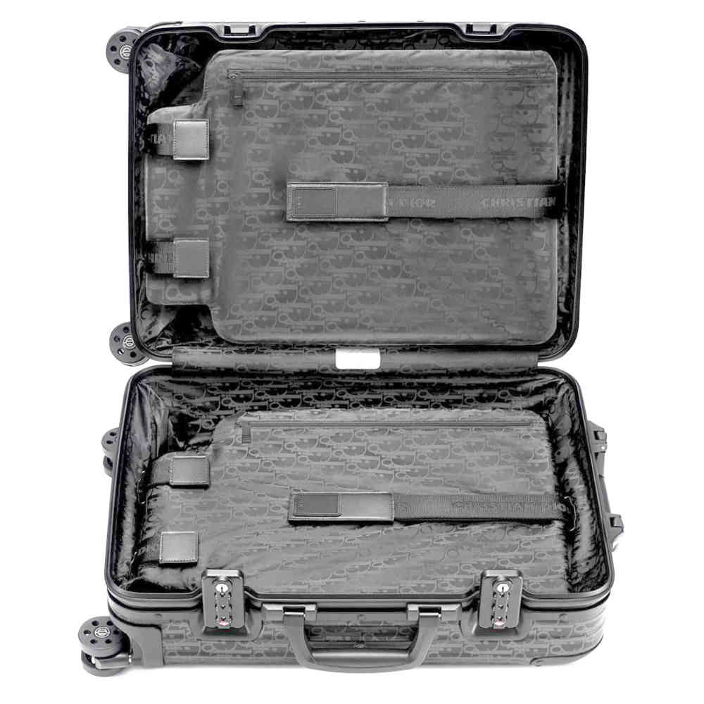 Dior & Rimowa dark Grey Premium Cabin Trolley Bag-2