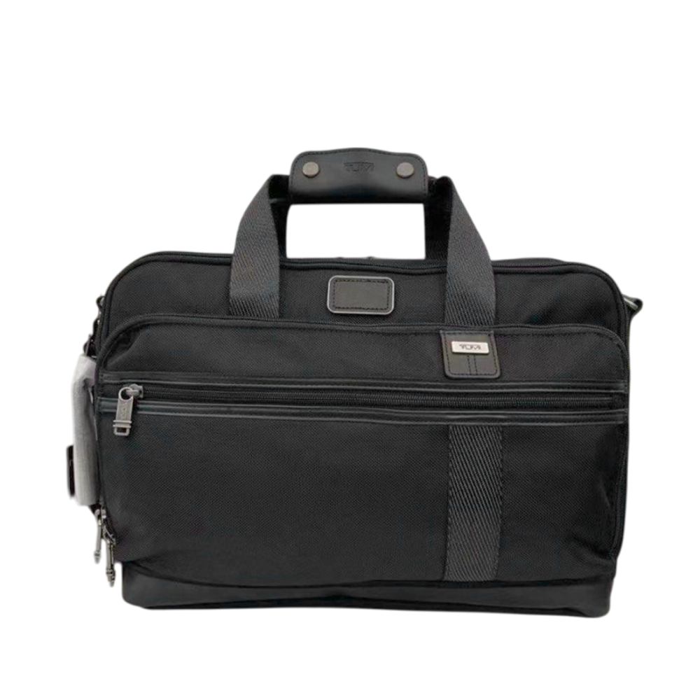 Tumi Alpha Bravo Laptop Briefcase Black Bag-thumb-0