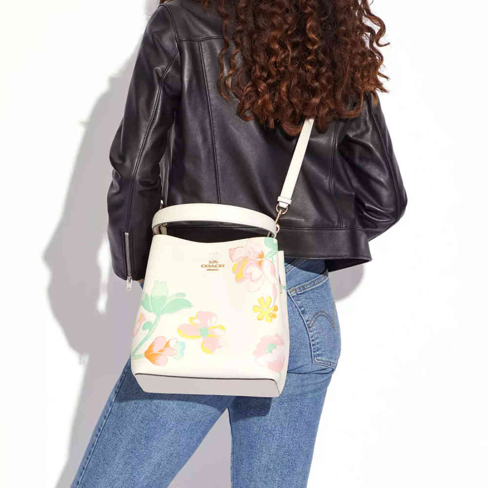 Coach Town With Dreamy Land Floral Print Shoulder Bag-thumb-3