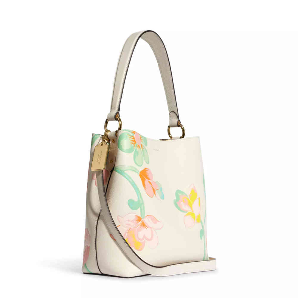 Coach Town With Dreamy Land Floral Print Shoulder Bag-thumb-1