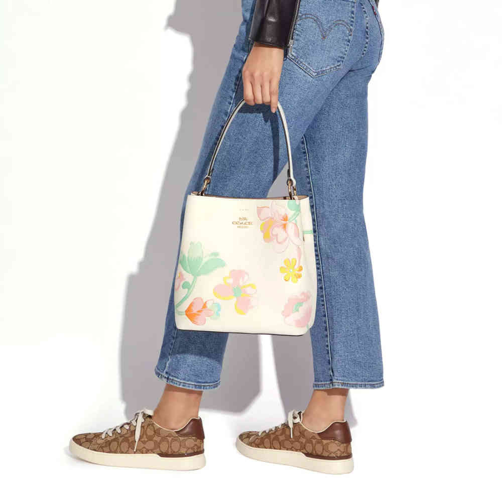 Coach Town With Dreamy Land Floral Print Shoulder Bag-thumb-4
