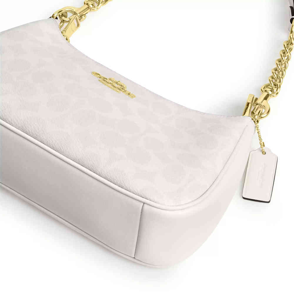 Coach Teri Signature Canvas White Shoulder Bag-thumb-4