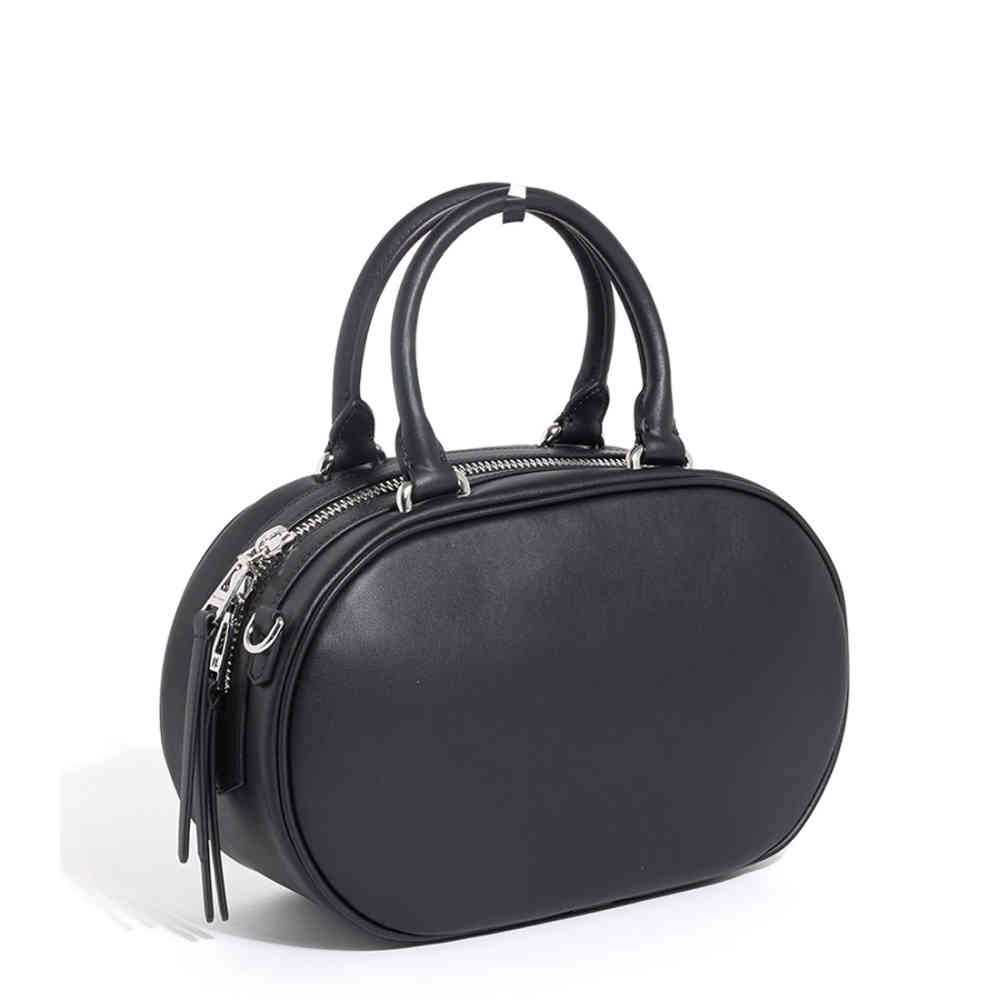 Karl Lagerfeld Textured Logo Detail Black Crossbody Bag-1