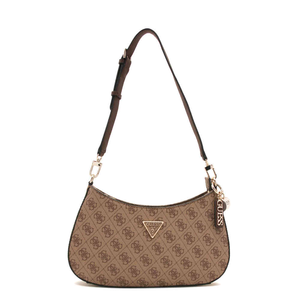 Guess Hobo Alexie Top Zip Brown Shoulder Bag-2