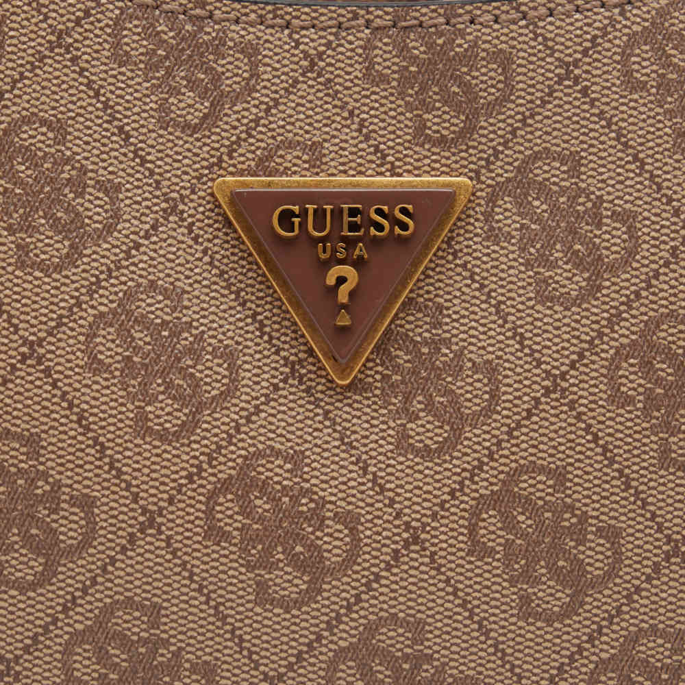 Guess Hobo Alexie Top Zip Brown Shoulder Bag-8