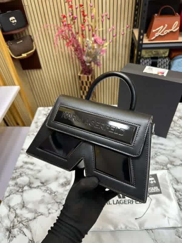Black Karl Lagerfeld Paris Simone Crossbody Green Handbag