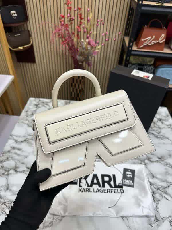 White Karl Lagerfeld Paris Simone Crossbody Green Handbag