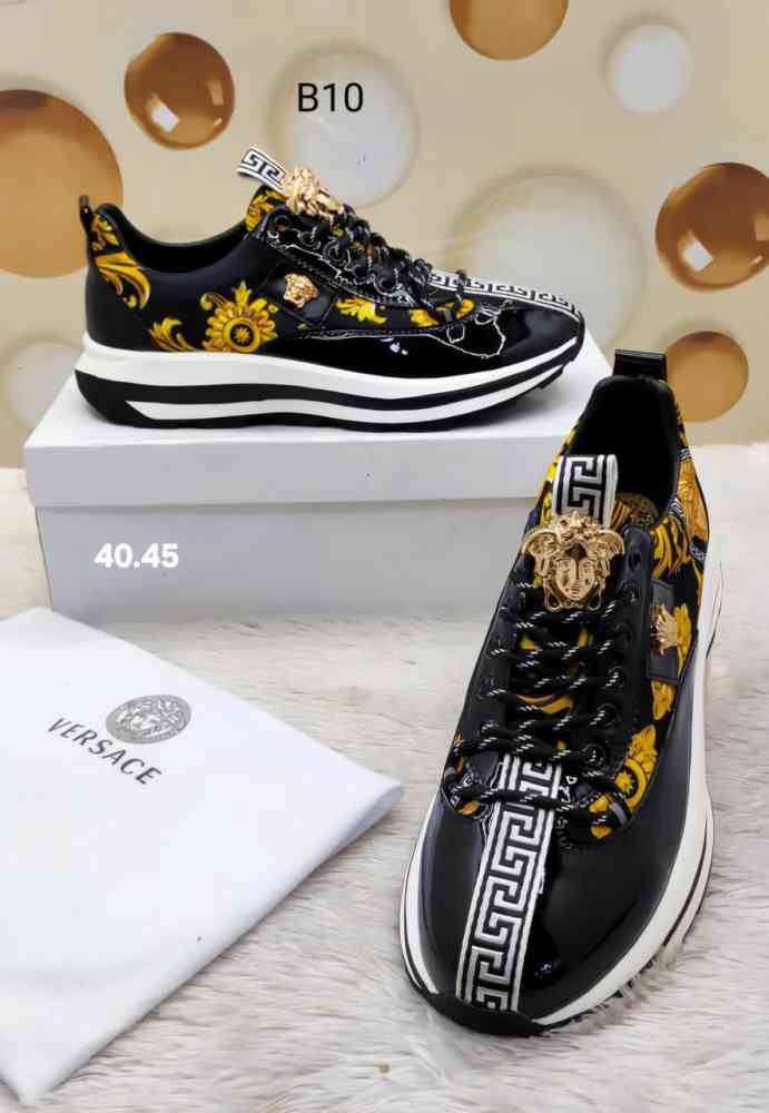 Versace Black Premium Quality Sneakers-thumb-0