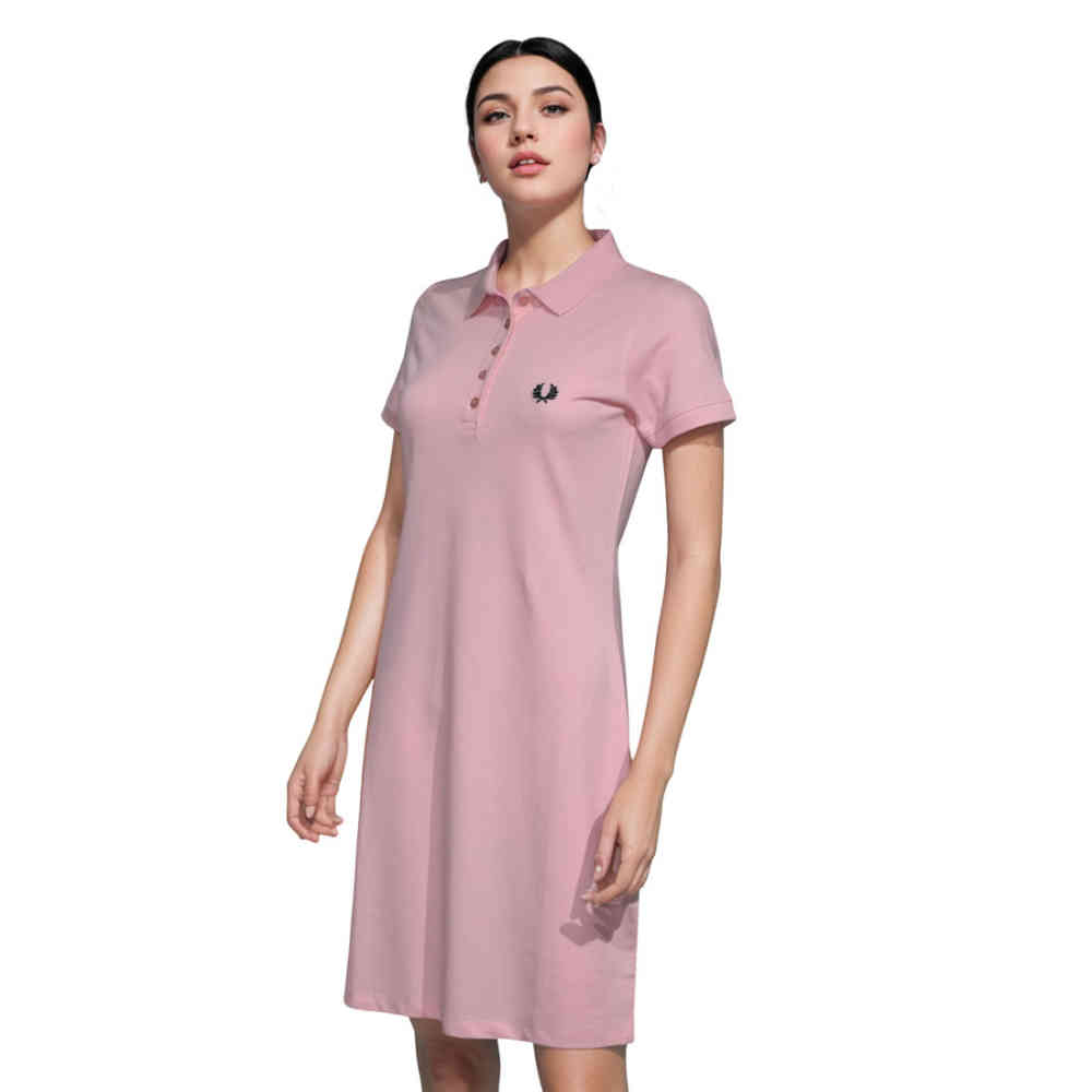 Pink Fred Perry Embroidery Logo Black Premium Dress