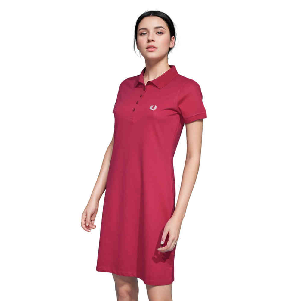 Fred Perry Embroidery Logo Dark Pink Premium Dress-thumb-0