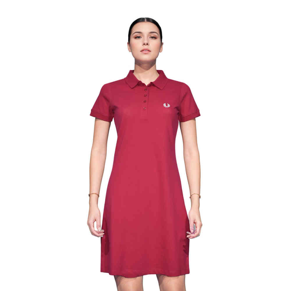 Fred Perry Embroidery Logo Dark Pink Premium Dress-thumb-1