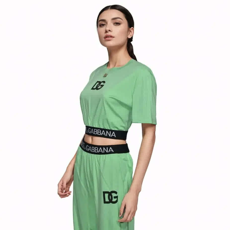 Green Dolce Gabbana Pink Premium Co-ord Set