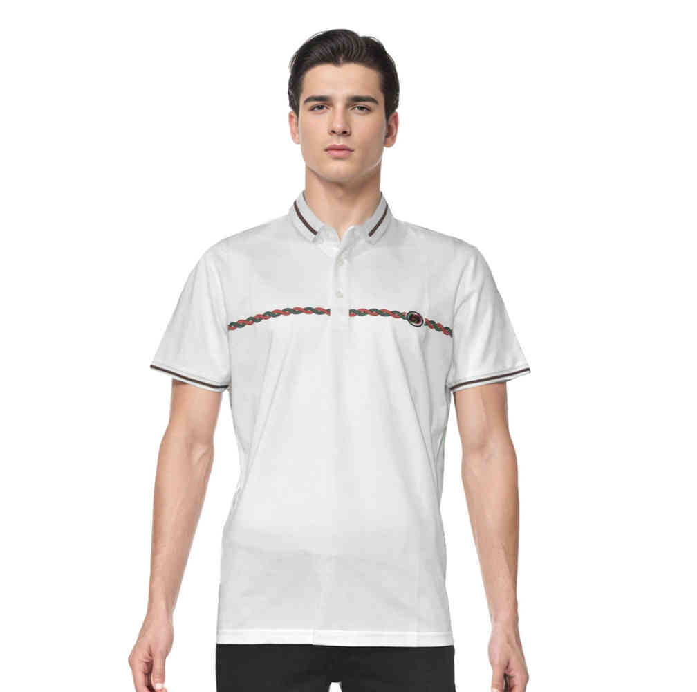 White Gucci Black Premium Quality Polo T-shirt