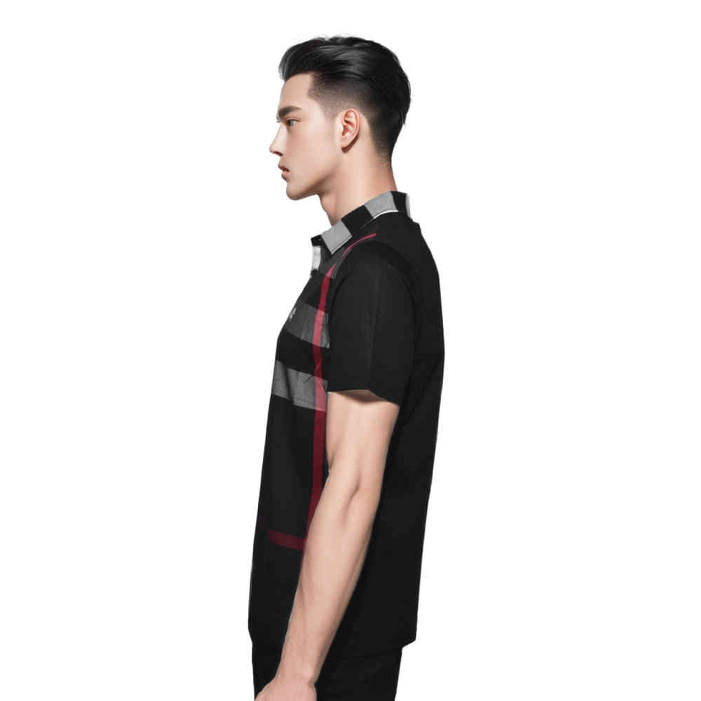 Burberry Black Premium Quality Polo Tees-thumb-2