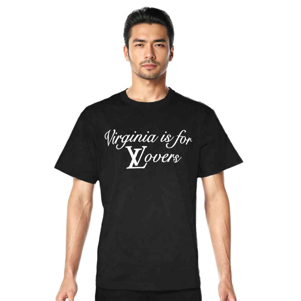 Black Louis Vuitton Virginia is for Lovers Print White T-shirt