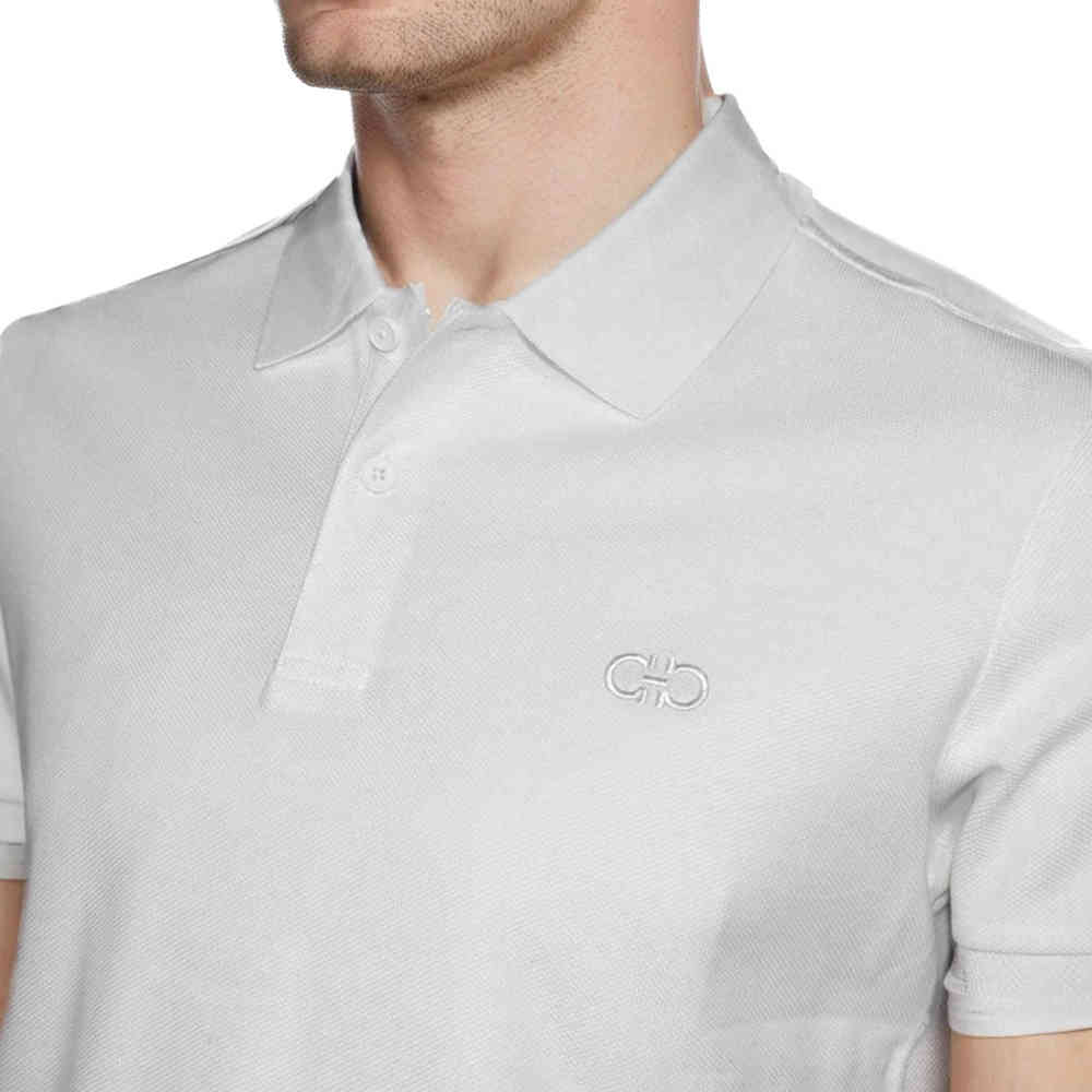 Ferragamo Embroidered logo White Premium T-shirt-2