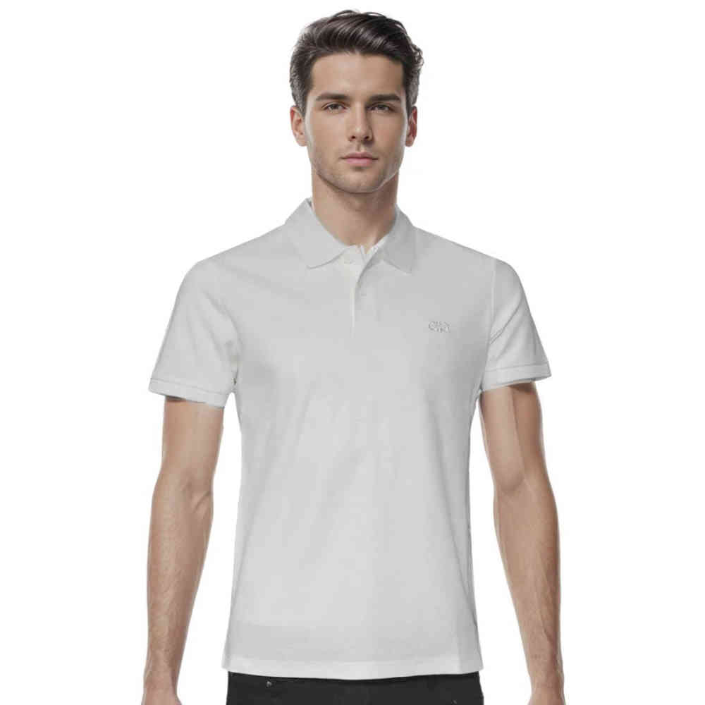 White Ferragamo Embroidered logo Black Premium T-shirt