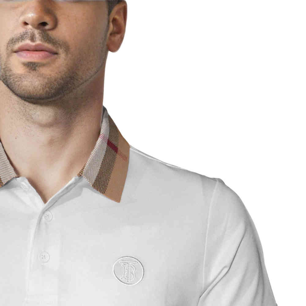 Burberry TB Embossed Logo White Premium T-shirt-thumb-2