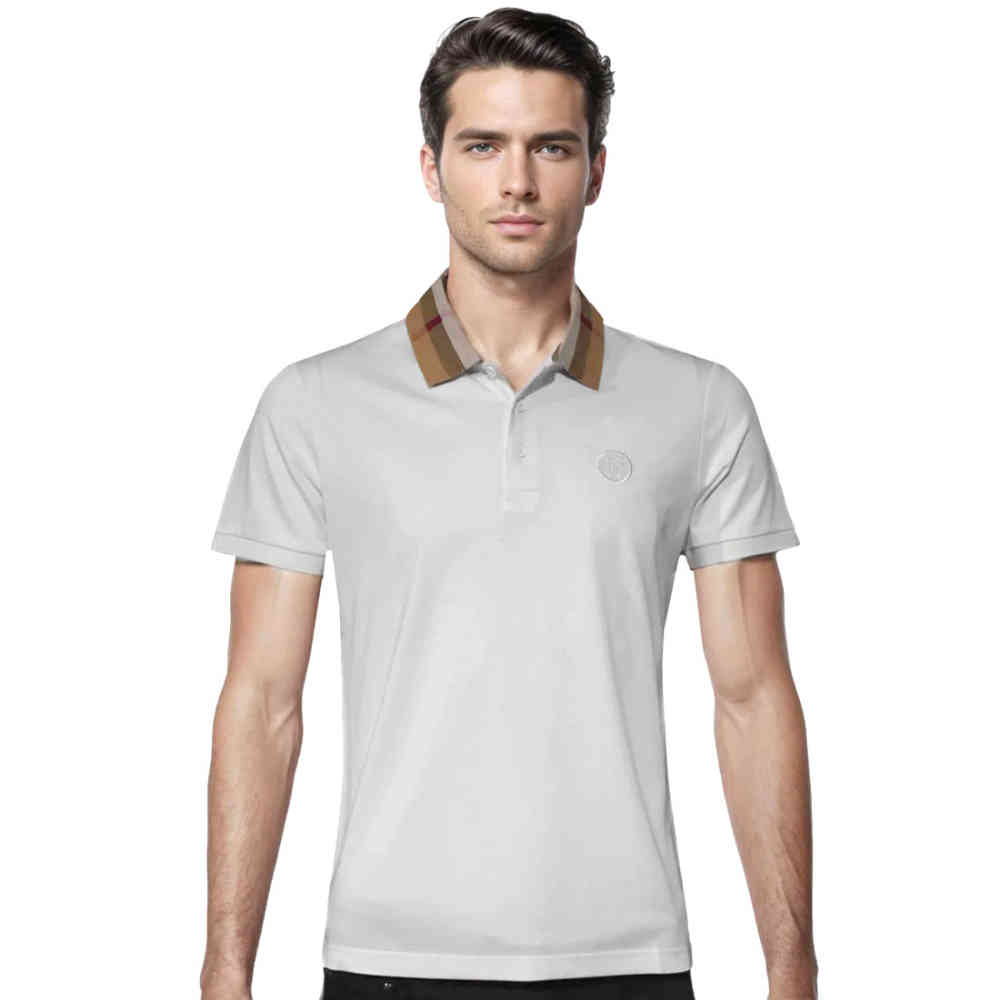 White Burberry TB Embossed Logo Pink Premium T-shirt