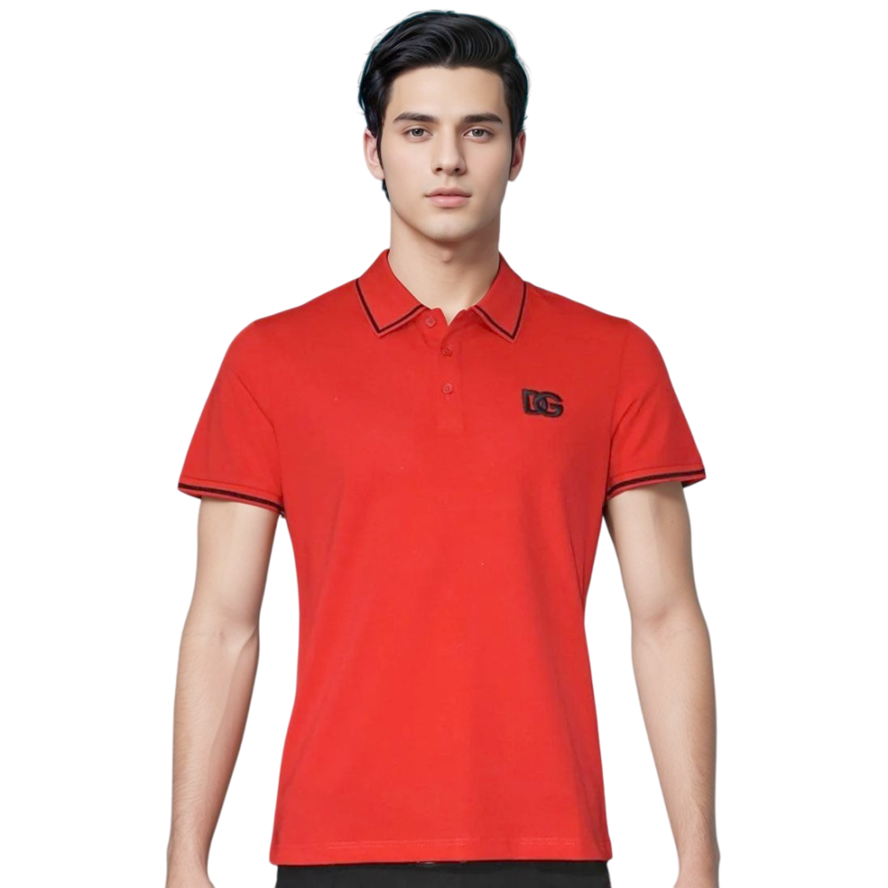 Red Dolce & Gabbana Embroidery-logo Black Cotton Premium T-shirt