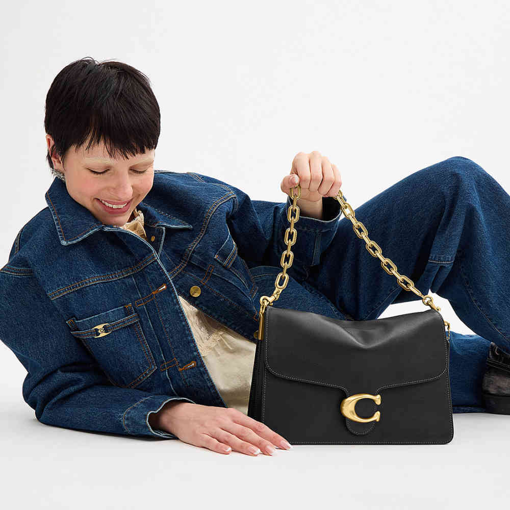 Coach Chain Tabby Black Shoulder Bag-5