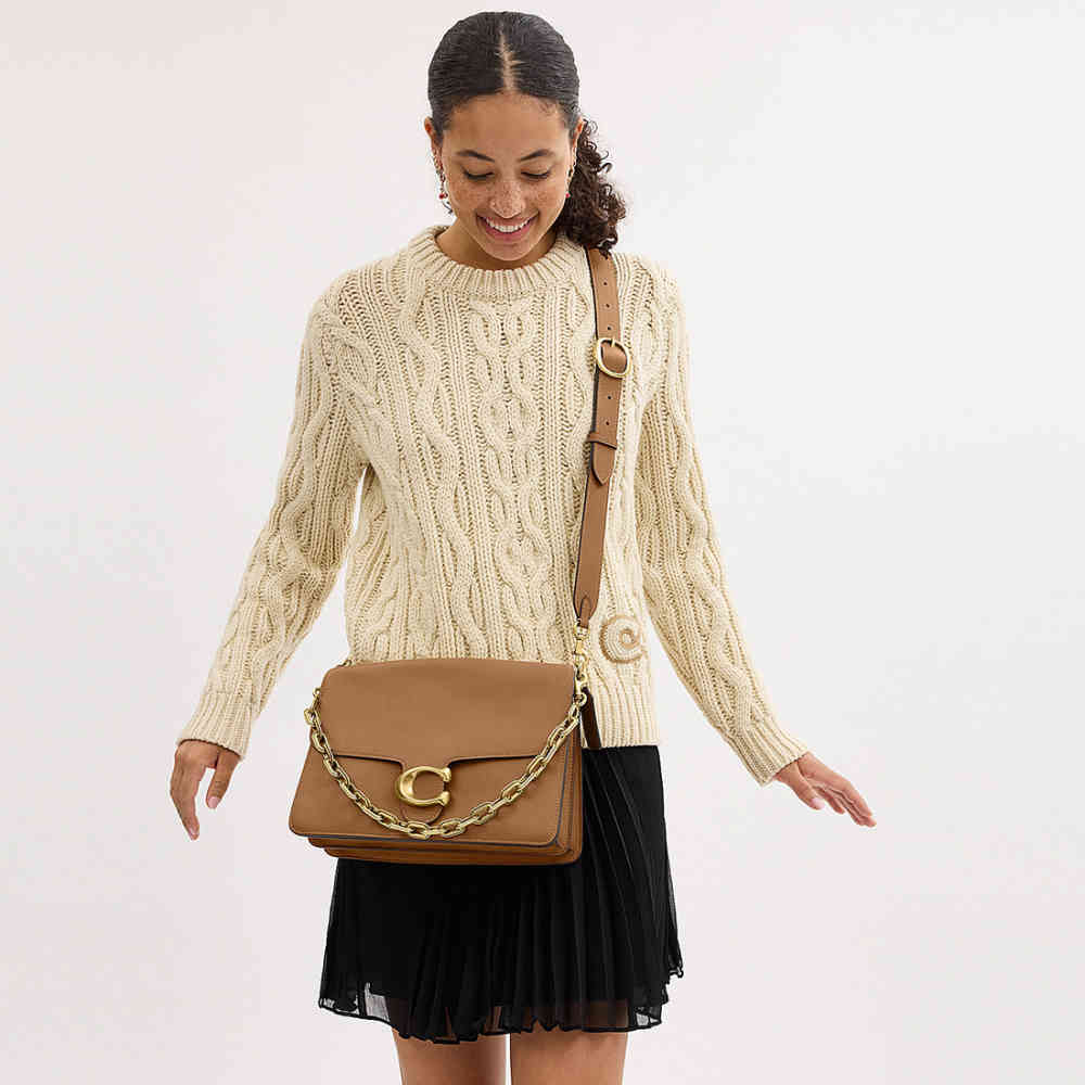 Coach Chain Tabby Brown Shoulder Bag-6