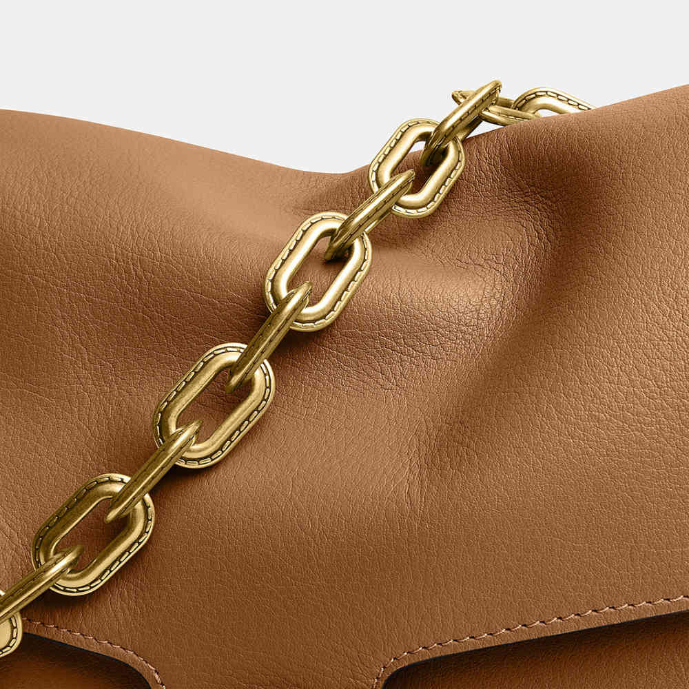 Coach Chain Tabby Brown Shoulder Bag-5