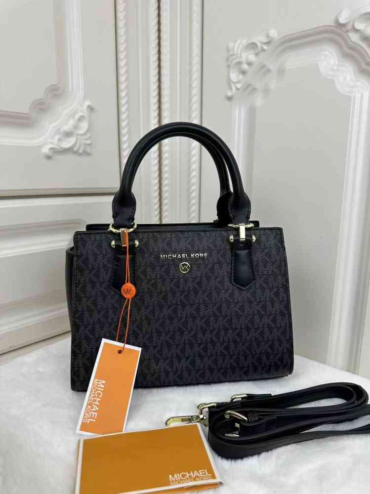 Black Michael Kors  Marilyn Small Saffiano White Leather Tote Bag