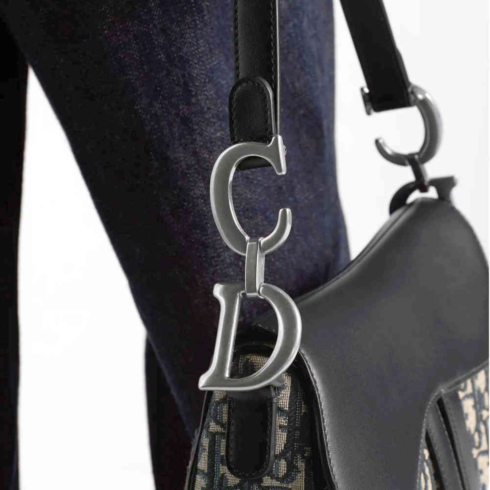 Christian Dior Black Oblique Canvas Mini Dior Shoulder Bag-6