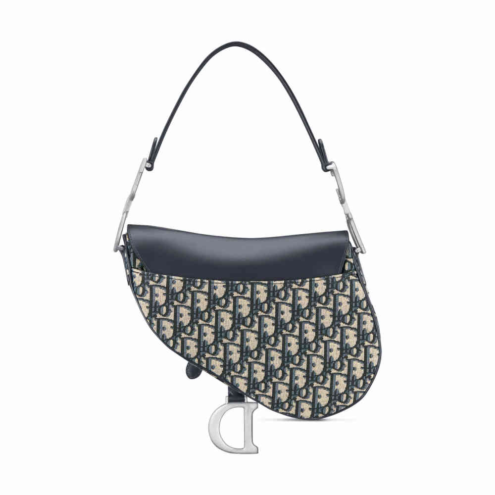 Christian Dior Black Oblique Canvas Mini Dior Shoulder Bag-2
