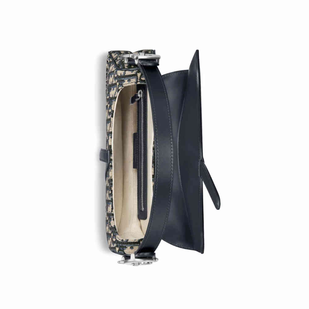 Christian Dior Black Oblique Canvas Mini Dior Shoulder Bag-3