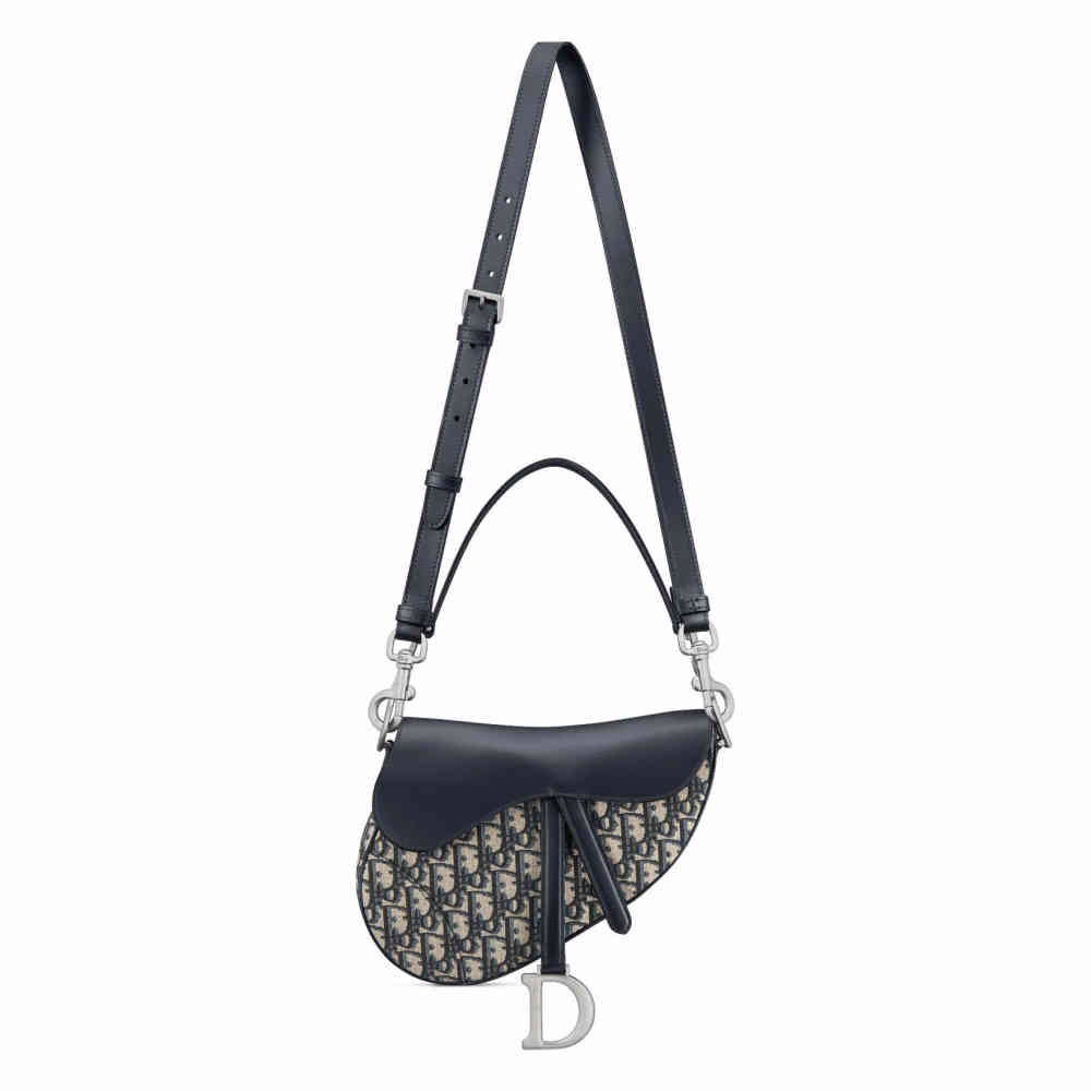 Christian Dior Black Oblique Canvas Mini Dior Shoulder Bag-4